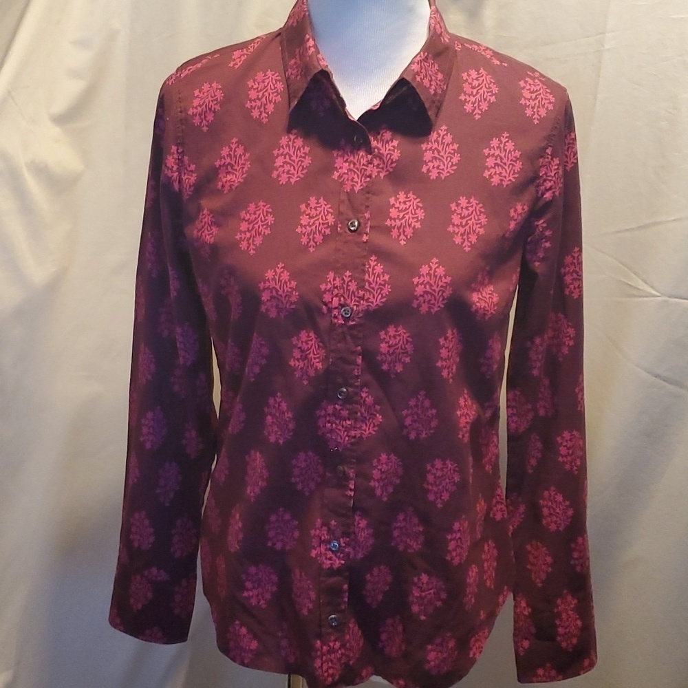 J.Crew Perfect Floral Button Down Blouse SZ 6